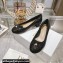 Dior Heel 5cm Ballet Pumps with Grosgrain bow and Pearl in Quilted Cannage Calfskin Black 2024