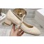 Dior Heel 5cm Ballet Pumps in Quilted Cannage Calfskin Beige 2024