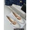 Dior Ballet Flats with Strap in Quilted Cannage Calfskin White 2024