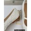 Dior Ballet Flats with Strap in Quilted Cannage Calfskin White 2024