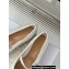 Dior Ballet Flats with Strap in Quilted Cannage Calfskin White 2024