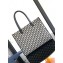 Dior Safari Tote Bag in Beige Dior Oblique Jacquard and Black Grained Calfskin 2024