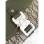 Dior Mini Saddle Messenger Bag with Flap in Khaki Dior Oblique Jacquard and Khaki Grained Calfskin 2024