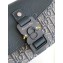 Dior Mini Saddle Messenger Bag with Flap in Deep Gray Dior Oblique Jacquard and Deep Gray Grained Calfskin 2024
