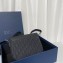 Dior Small Saddle Messenger Bag with Flap in Black Oblique Jacquard and Black Grained Calfskin 2024