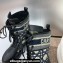 Dior Heel 4.5cm D-Major Ankle Boots in Black Calfskin with Deep Blue and Beige Embroidered Cannage Cotton 2024