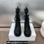 Dior Heel 4.5cm D-Major Ankle Boots in Black Calfskin with Black and White Cannage Tweed 2024