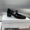 Miss Dior Heel 3.5cm Pumps with Elastic strap in Black Patent Calfskin 2024