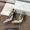 Dior Heel 9.5cm J'Adior Dioramour Slingback Pumps in White Cotton with Embroidered Black and Red Je Vous Adore Motif 2024
