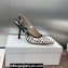Dior Heel 9.5cm J'Adior Dioramour Slingback Pumps in White Cotton with Embroidered Black and Red Je Vous Adore Motif 2024