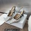 Dior Heel 6.5cm J'Adior Dioramour Slingback Pumps in White Cotton with Embroidered Black and Red Je Vous Adore Motif 2024