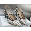 Dior Heel 6.5cm J'Adior Dioramour Slingback Pumps in White Cotton with Embroidered Black and Red Je Vous Adore Motif 2024