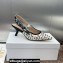 Dior Heel 6.5cm J'Adior Dioramour Slingback Pumps in White Cotton with Embroidered Black and Red Je Vous Adore Motif 2024