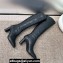 Dior Heel 9cm D-Shadow Heeled Boots in Black Leather-Effect Stretch Material with Macrocannage Motif 2024