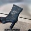 Dior Heel 9cm D-Shadow Heeled Ankle Boots in Black Leather-Effect Stretch Material with Macrocannage Motif 2024