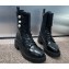 Dior Heel 3cm D-Strike Ankle Boots in Black Matte Calfskin and White Resin Pearls 2024