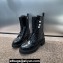 Dior Heel 3cm D-Strike Ankle Boots in Black Matte Calfskin and White Resin Pearls 2024