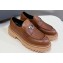 Prada Double Chocolate leather loafers 1D246M Cognac 2024