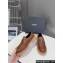 Prada Double Chocolate leather loafers 1D246M Cognac 2024