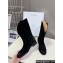 Celine Mid High Boots In Suede Black 2024
