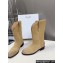 Celine Mid High Boots In Suede Apricot 2024