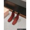 Miu Miu Crystal Heel Suede Leather Ankle Boots Red 2024