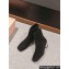 Miu Miu Crystal Heel Suede Leather Ankle Boots Black 2024
