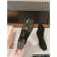 Miu Miu Crystal Heel Suede Leather Ankle Boots Black 2024