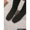 Miu Miu Crystal Heel Suede Leather High Boots Black 2024