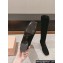 Miu Miu Crystal Heel Suede Leather High Boots Black 2024