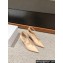Dior Heel 8cm Jolie Heeled Pumps with Leather strap and CD resin pearl in Nude Patent Calfskin 2024