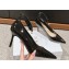 Dior Heel 8cm Jolie Heeled Pumps with Leather strap and CD resin pearl in Black Patent Calfskin 2024