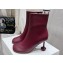 Loewe Heel 8.5cm Toy ankle bootie in nappa lambskin Burgundy 2024