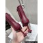 Loewe Heel 8.5cm Toy ankle bootie in nappa lambskin Burgundy 2024