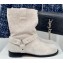 Loewe Campo Biker boot in brushed suede White 2024