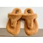 Loewe Ease Toe post shearling Women/Men sandals Brown 2024