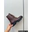 Miu Miu Lace-up Leather Ankle Boots Brown 2024