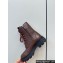 Miu Miu Lace-up Leather Ankle Boots Brown 2024