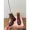 Miu Miu Lace-up Leather Ankle Boots Brown 2024