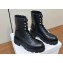 Celine Heel 5cm Triomphe Rangers Mid Lace-Up Boots In Shiny Bull Black 2024