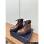 Prada Leather and Re-Nylon booties 1T704N Ebony Dark Brown 2024