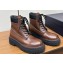 Prada Leather and Re-Nylon booties 1T704N Ebony Dark Brown 2024