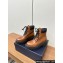 Prada Leather and Re-Nylon booties 1T704N Cognac 2024
