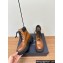 Prada Leather and Re-Nylon booties 1T704N Cognac 2024