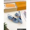 Louis Vuitton Heel 3.5cm Romy Slingback Pumps LV By The Pool Light Blue 2024