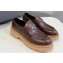 Prada Double Chocolate leather loafers 1D246M Ebony Dark Brown 2024