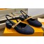 Louis Vuitton Heel 3.5cm Romy Slingback Pumps Denim Dark Blue 2024