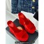 Alaia Heel 13.5cm Platform 3cm velvet Wedge Mules Cherry Red 2024