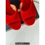 Alaia Heel 13.5cm Platform 3cm velvet Wedge Mules Cherry Red 2024