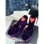 Alaia Heel 13.5cm Platform 3cm velvet Wedge Mules Purple 2024